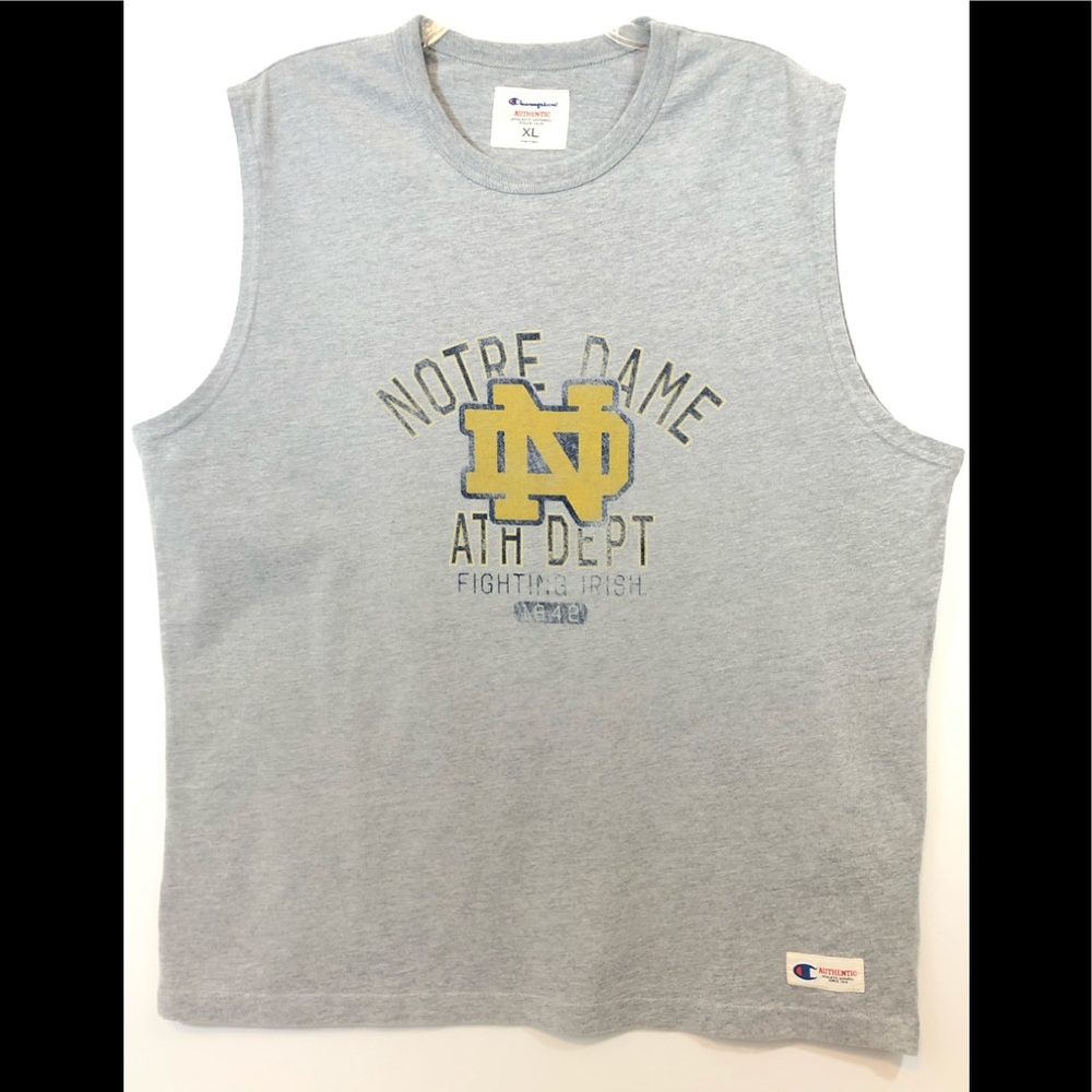 Notre Dame Football T-Shirt Sleeveless by Champion